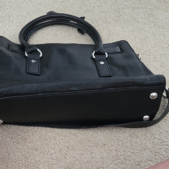 Michael Kors Hamilton Black Leather Satchel - Picture 6 of 7